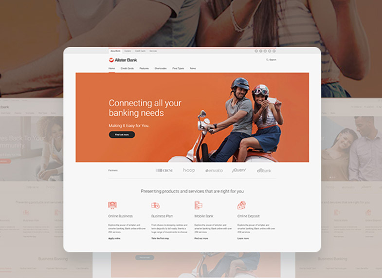 Alister Bank - Credits & Banking Finance WordPress Theme Preview