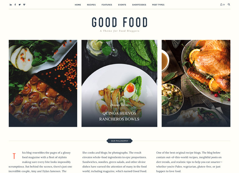 Good Food - Recipe Magazine & Culinary Blog Theme Preview