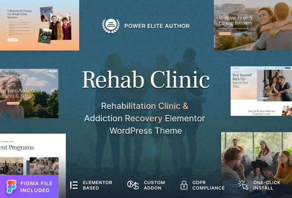 Rehab Clinic - Addiction Recovery Center WordPress Theme Preview
