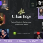 Urban Edge - Barbershop & Tattoo Studio WordPress Theme Preview