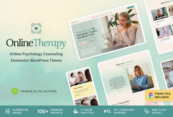Online Therapy - Virtual Counseling & Psychology WordPress Theme Preview